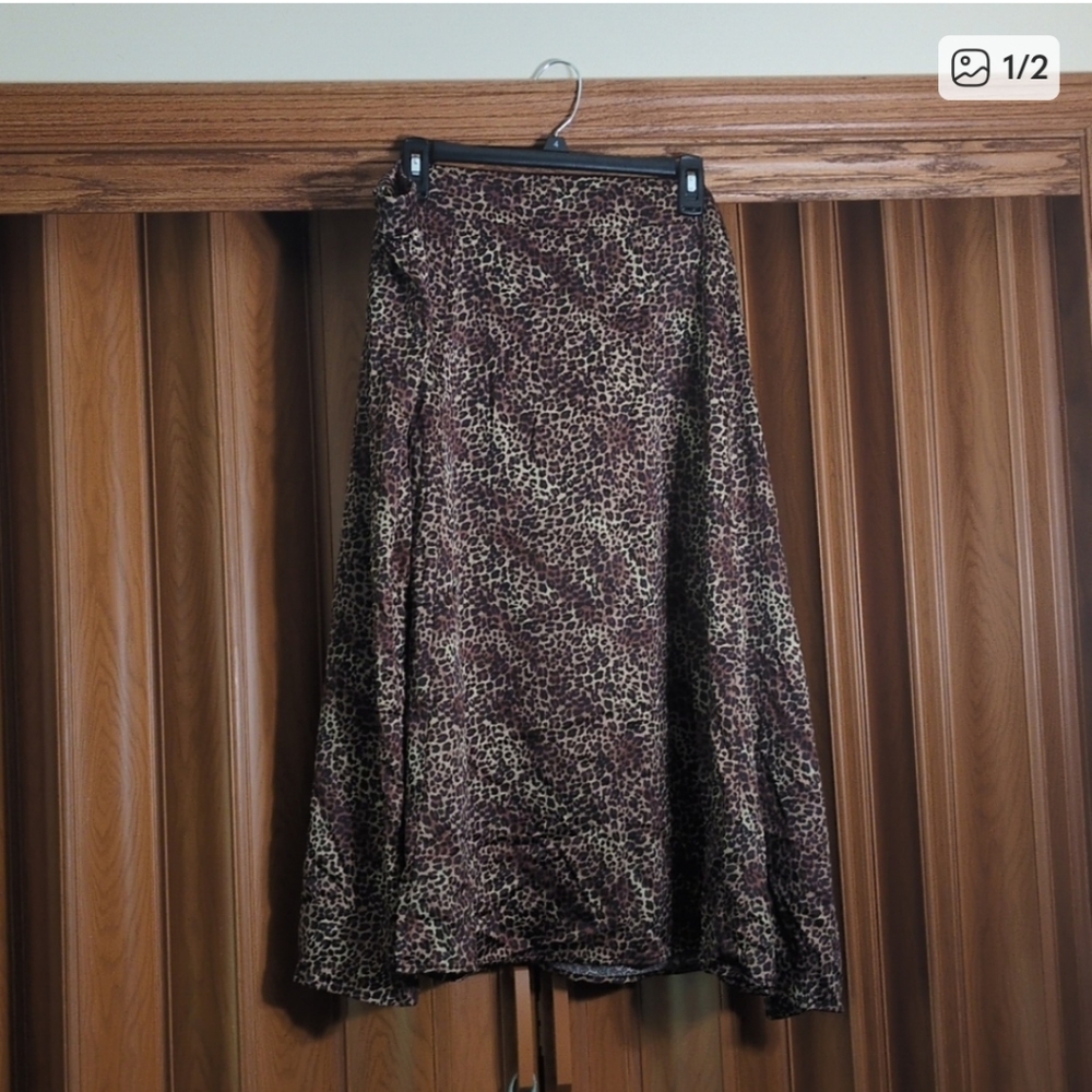 Torrid Animal Print A-Line Skirt - Brown and Black